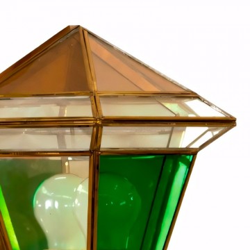 Aplique Artístico Granadino 70040 de Metal y Cristal transparente color parte superior
