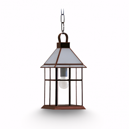 Farol Granadino Artesanal 78021 de Cristal y Metal