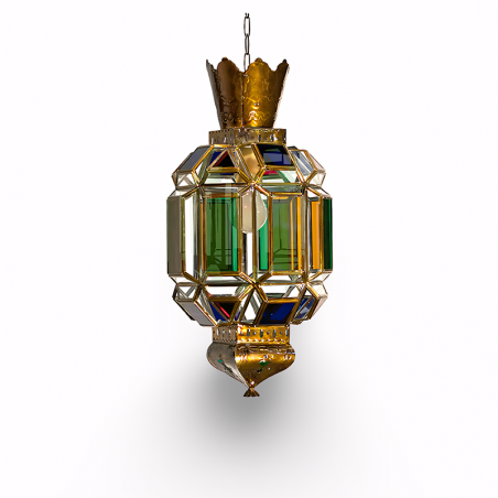 Farol Granadino Artesanal 75000 de Cristal y Metal