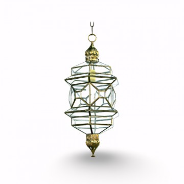 Farol Artístico Granadino 75161 artesanal de cristal transparente envejecido