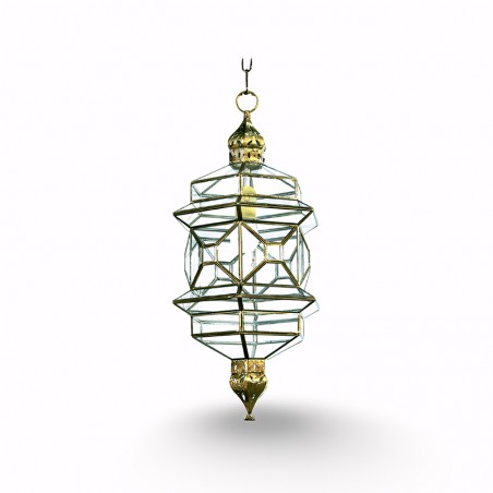Farol Artístico Granadino 75161 artesanal de metal y cristal