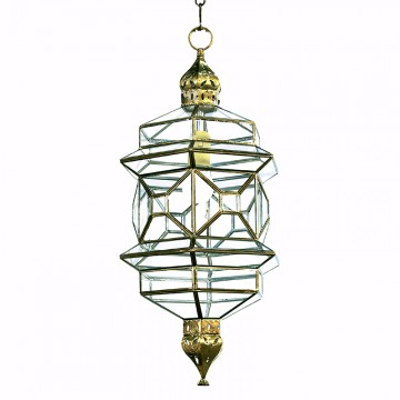 Farol Artístico Granadino 75161 artesanal de cristal transparente