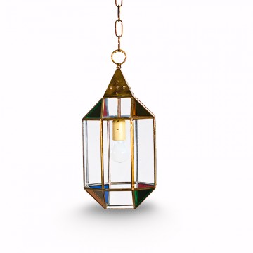 Farol Granadino Artístico 75233 | Farol Artesanal de Metal y Cristal
