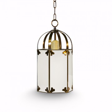 Farol Granadino Artístico 75420 | Farol Artesanal de Metal y Cristal