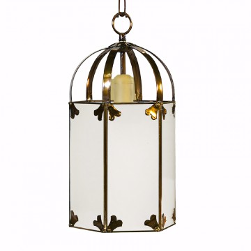 Farol Granadino Artístico 75420 | Farol Artesanal de Metal y Cristal