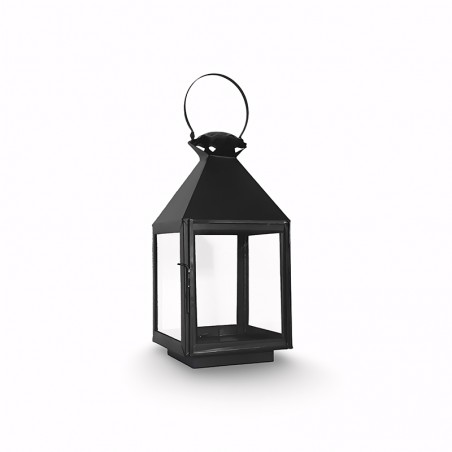 Farol Decorativo Asa 75740 de Metal y Cristal para Velas