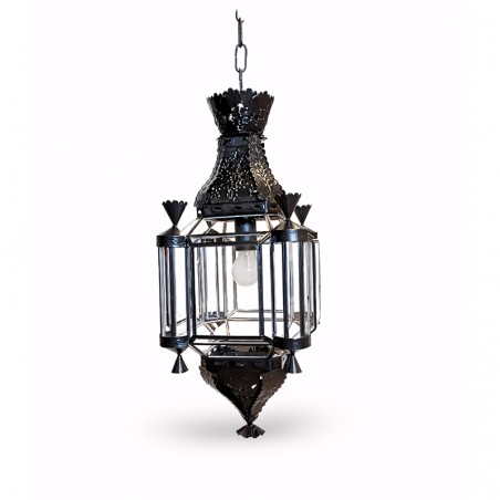 Farol Colgante Artístico Granadino 75240 de Metal y Cristal