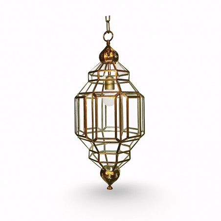 Farol Artístico Moruno Granadino 75192 de Metal y Cristal