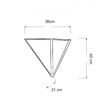 Aplique Artístico Granadino 70890 de Metal y Cristal medidas