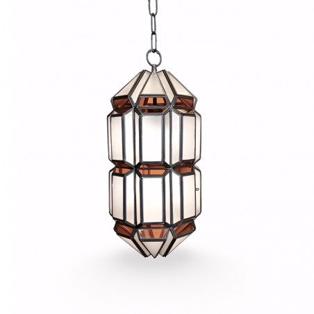 Farol Colgante Artesanal Granadino 71331 de Cristal y Metal