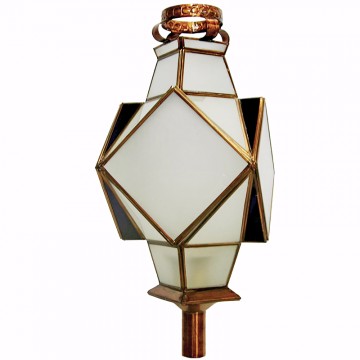 Farol Artesanal Semana Santa Trono 7985 en Cristal Azul y Opal