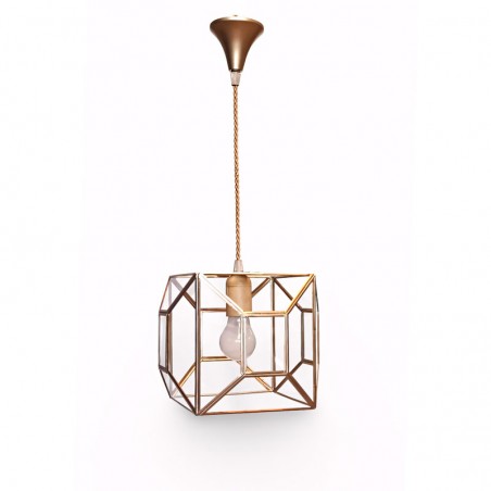 Lámpara Colgante 7451 – Cubo Dorado