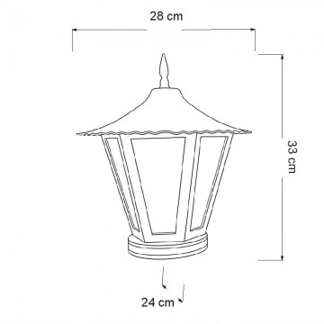 Aplique Artesanal Exterior 19101 Metal y Cristal