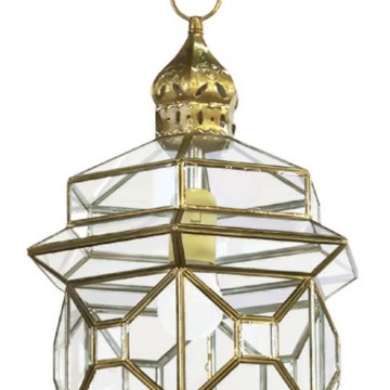 Farol Artístico Granadino 75161 artesanal de cristal transparente arriba