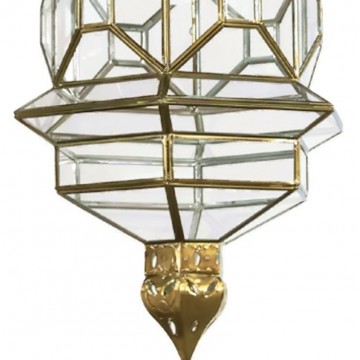 Farol Artístico Granadino 75161 artesanal de cristal transparente abajo