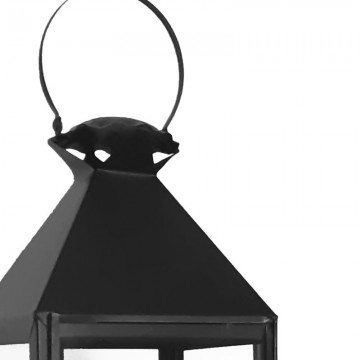 Farol decorativo artesanal 75740 de metal asa superior