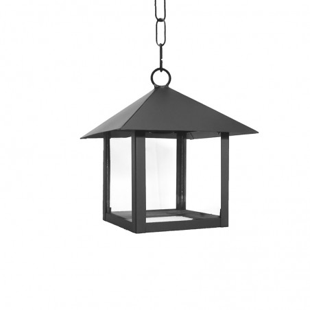 Farol Colgante Exterior 11102 Clásico de Metal y Cristal