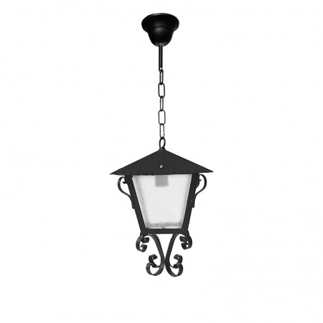 Farol Techo Exterior Clásico 10420 de Metal y Cristal
