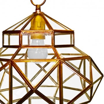 Farol Artístico Granadino 70593 de Metal y Cristal Artesanal