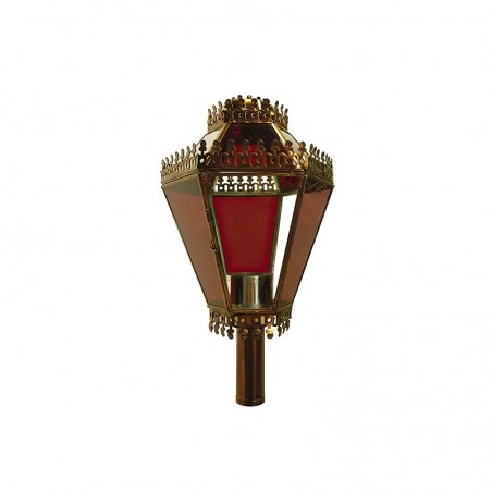 Farol Trono 7974 Artesanal en Metal con Cristal