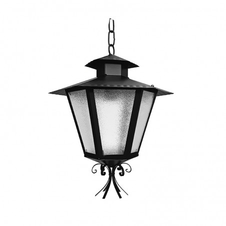 Farol Colgante Exterior 10081 Hexagonal con Cristal
