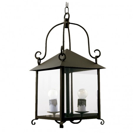 Farol Colgante Exterior 11182 Rústico Forjado con Velas